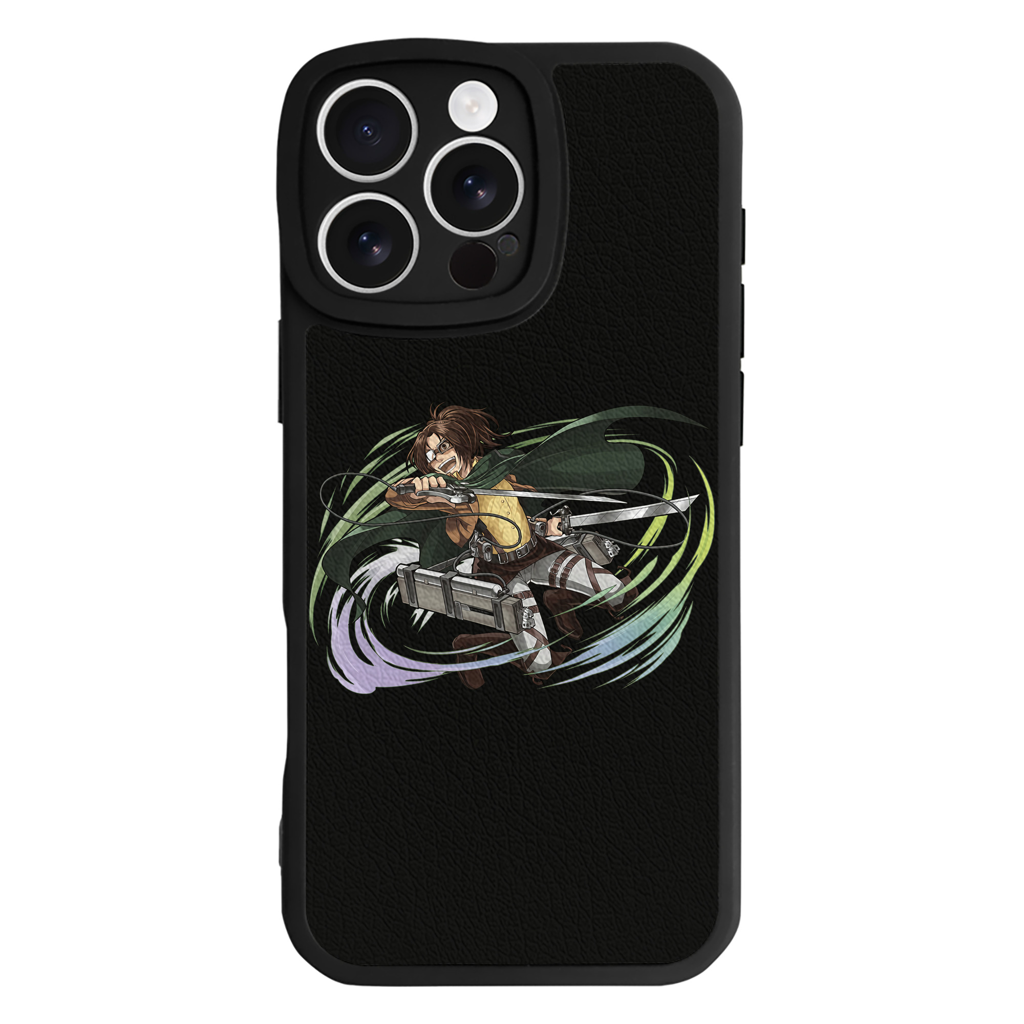 （画像用） 進撃の巨人 ハンジ·ゾエ Attack on Titan Hanji Zoe 【iPhone 16シリーズ対応】シリコンスマホケース（レザー調） 材質：シリコン